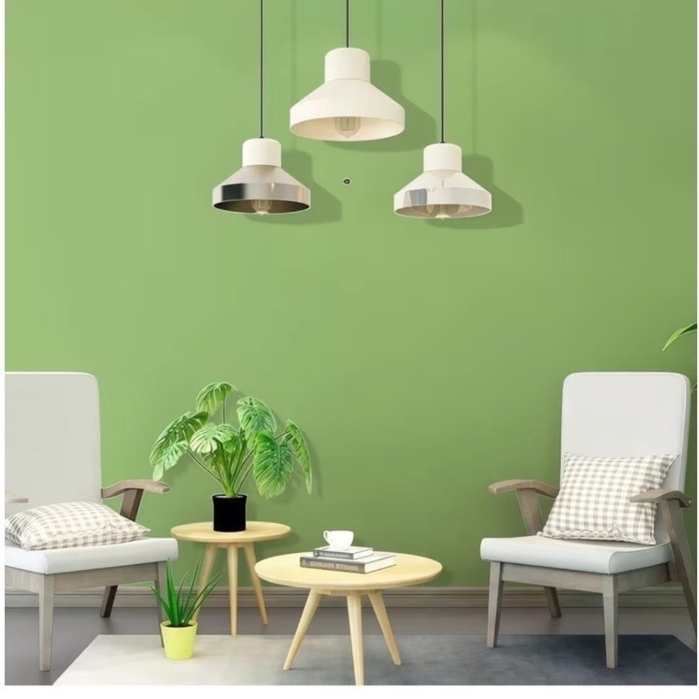 Amaoowdc Green Peel and Stick Wallpaper 17.51in x118in Matte Textured Vinyl Wrap - Picture 2 of 4